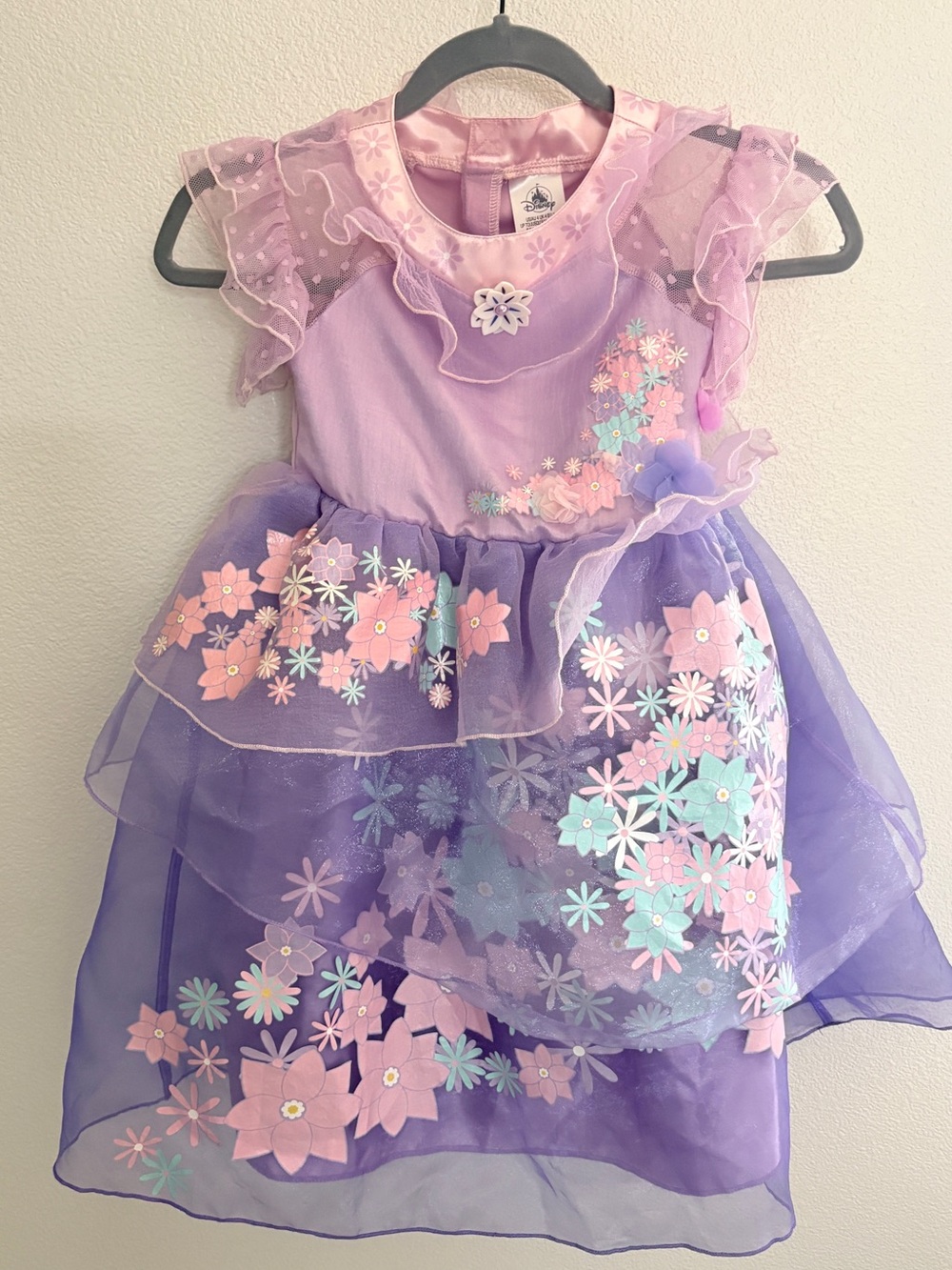 Disney Encanto Isabella Lavender and Pink Floral Princess Costume Dress